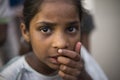 Portrait of young poor girl in India Royalty Free Stock Photo