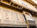Jaisalmer, India. Beautiful architecture of Patwon Ki Haveli in Jaisalmer