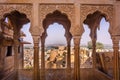 Balcony view of Jaisalmer Fort Palace. It is UNESCO World Heritage site