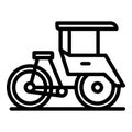 Jakarta bike icon outline vector. Indonesia city