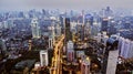 Jakarta central business district at night Royalty Free Stock Photo