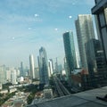 Jakarta city Capital Indonesia morning building tall view height office