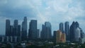 Jakarta city landscape during the day with the atmosphere of the SCBD office building.