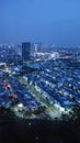Jakarta city, west Jakarta night Royalty Free Stock Photo