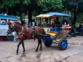 Jakarta February 2021Traditional transportation used horse power