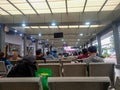 Jakarta, Indonesia - April, 2022 : Passenger waiting room at Pasar Senen train station, Jakarta Royalty Free Stock Photo