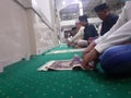 Ramadan, muslim prayers in the mosque Royalty Free Stock Photo