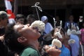 Crackers eating competition to celebrate Indonesia`s independence day