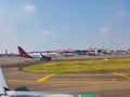 jakarta, indonesia- August 27th, 2021: commercial aircraft with the Batik Air brand, is parked at the airport.