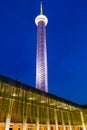 Minaret or tower of Istiqlal Mosque in Jakarta, Indonesia Royalty Free Stock Photo