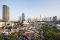 Jakarta, Indonesia - circa October 2015: Slums and skyscrapers of Jakarta, city of contrasts