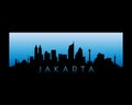 Jakarta indonesia city skyline vector illustration