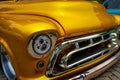 Kustom yellow Chevrolet Apache truck Royalty Free Stock Photo