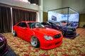 Modified red Mercedes Benz CLK 320 in IAM automodified jakarta 2023 Royalty Free Stock Photo