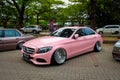 modified pink Mercedes-Benz C 200 sedan