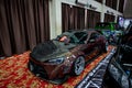 Modified Toyota 86 or GT86 with aftermarket wide bodykit in IAM automodified jakarta 2023 Royalty Free Stock Photo
