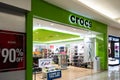 View of Crocs front store, a company that distributes and once manufactured a foam clog