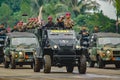Indonesian Marine Corps troops parade