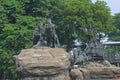 ARJUNA WIJAYA STATUE AT MEDAN MERDEKA ROAD, CENTRAL JAKARTA, INDONESIA