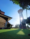 Jakarta, indonesia, 08 july 2023. Photo of a morning atmosphere in the courtyard of the mosque