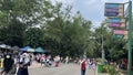 Tourists come to Ragunan Zoo (Taman Marga Satwa Ragunan) for a family vacation