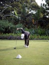 Male golf player on professional golf course