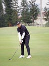 Male golf player on professional golf course