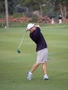 Male golf player on professional golf course