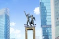 Welcome Monument with blue sky background