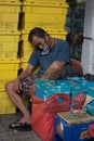 Jakarta, Indonesia - June 22, 2020: Sleeping man after working hard