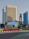 Jakarta Indonesia land mark welcome statue no busy hour