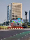 Jakarta Indonesia land mark welcome statue no busy hour