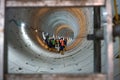 Construction workers at the Jakarta MRT Tunnel Phase 2 project. Royalty Free Stock Photo