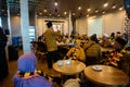 Jakarta, Indonesia March 2023: Preparation for Umrah and Hajj departures in the lounge at International Airport Terminal 3 Jakarta