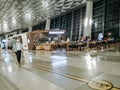 Jakarta Indonesia, May 2021 - Soekarno Hatta airport is busy at night.
