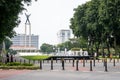 West Irian Liberation Statue, Iconic Statue in Lapangan Banteng, Jakarta, Indonesia.