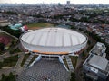 Jakarta. Indonesia. November 20 2020 : Aerial View. Jakarta International Velodrome Building is a building for bicycle competition