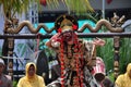 Cirebon mask dance performance at Taman Mini Indonesia Indah, Jakarta - Indonesia