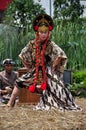 Cirebon mask dance performance at Taman Mini Indonesia Indah, Jakarta - Indonesia