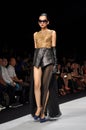 Models are doing a fashion show by Ivan Gunawan at the Jakarta Fashion Week Royalty Free Stock Photo
