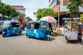 Tuk Tuk, motorized rickshaw, in downtown Jakarta.