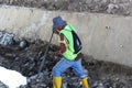 construction workers repairing water pipes