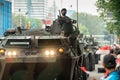 The Indonesian National Army (TNI) exhibits combat vehicles and Weapon Systems