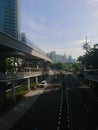 Jakarta indonesia, 24 october 2022, top view, traffic situation, smooth vehicle passing by, top view, in the morning