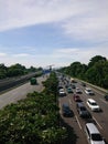 Jakarta indonesia, 24 october 2022, top view, traffic situation, smooth vehicle passing by, top view, in the morning