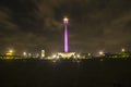 Jakarta Indonesia Monas Monumen Nasional obelisk on Merdeka Square. Nighttime Royalty Free Stock Photo