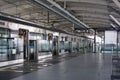 MRT Station Platform. MRT Jakarta is public transportation that will help to resolve traffic congestion and reduce carbon emission