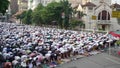 Muslim people doing Salat near Koinonia Church