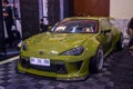 Modified green Toyota 86 or GT86 in Indonesia Modification Expo Royalty Free Stock Photo