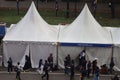 the prayer room tent room at the gbk stadium in the morning Royalty Free Stock Photo